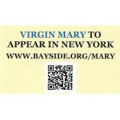 "Virgin Mary to Appear in New York" Card